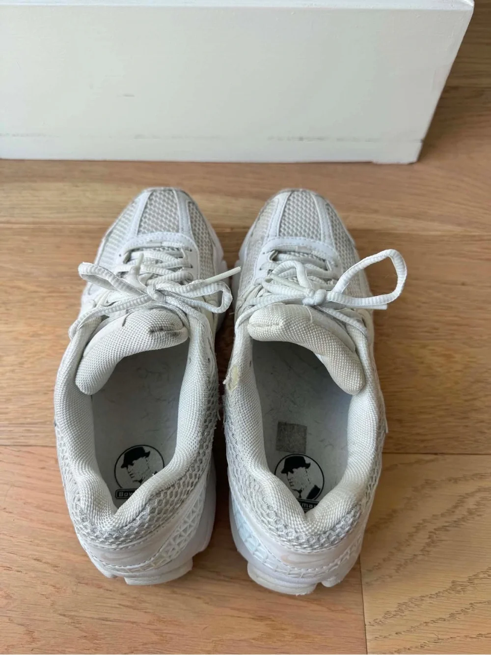 Nike Zoom Vomero 5 Women's Running Shoes — White with Tan Accents